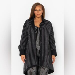 Shop Akira Black Rhinestone Shirt